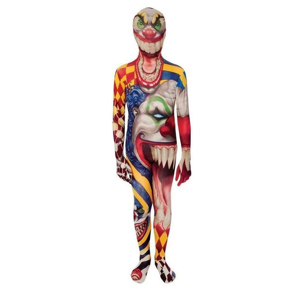 New Zombie Clown Jaw Dropper Boys Morph Halloween Costume Size XL 14-16 - Picture 1 of 1